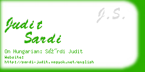 judit sardi business card